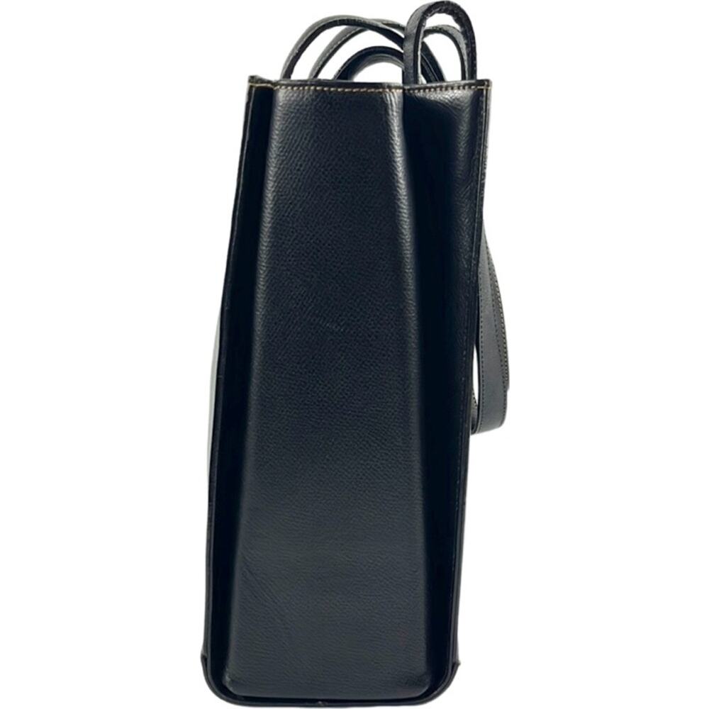Valentino Garavani‎ Logo Embellished Black Leather Tote - Picture 8 of 12